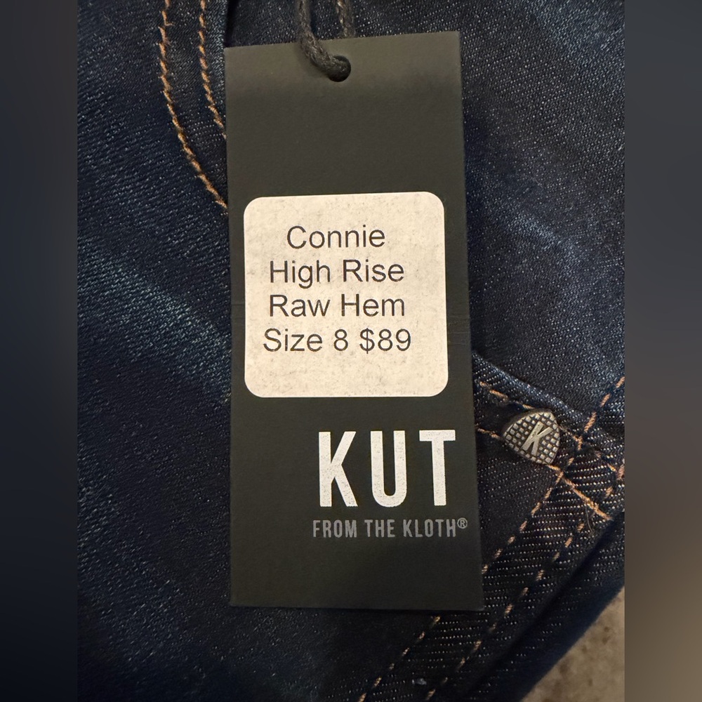 NWT!! Kut From The Kloth  CONNIE HIGH RISE SLIM FIT ANKLE RAW HEM  SIZE 8 - Picture 12 of 12